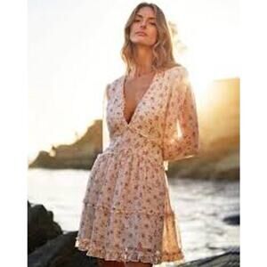 NWT Trish Scully Boutique Floral Open Back Dress Large-XL